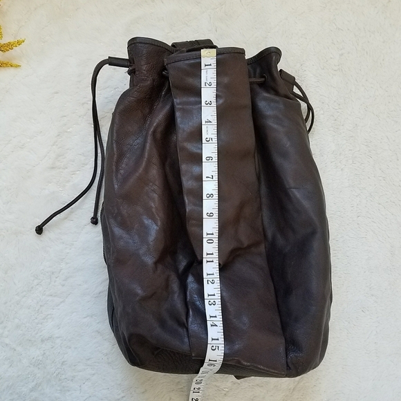 Free People Harlow Leather Bucket Backpack